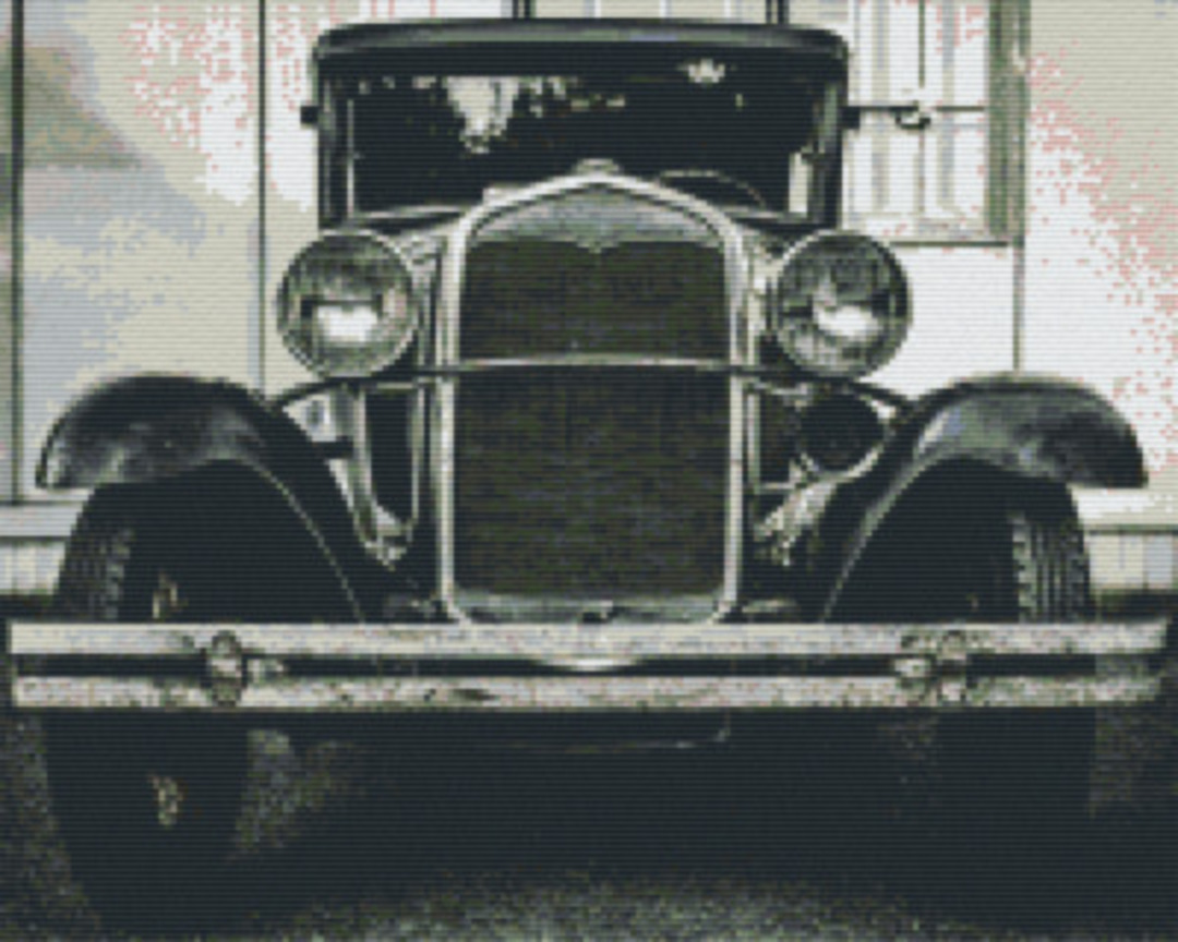 Vintage Car Sixteen [16] Baseplate PixelHobby Mini-mosaic Art Kit image 0
